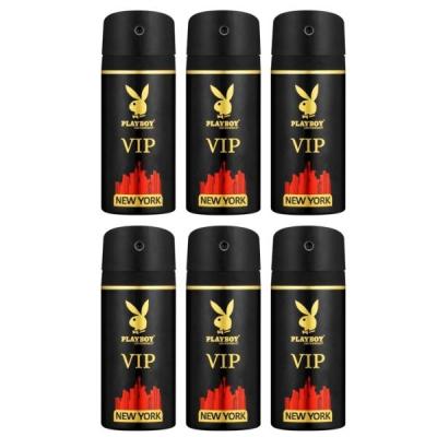 PlayBoy – Men Deodorant 150ml – VIP New York – Pack of 6 PlayBoy – Men Deodorant 150ml – VIP New York – Pack of 6