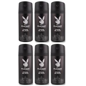 PlayBoy – Men Deodorant 150ml – Code Black – Pack of 6 PlayBoy – Men Deodorant 150ml – Code Black – Pack of 6