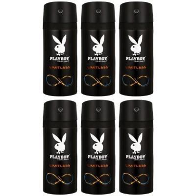 PlayBoy – Men Deodorant 150ml – Limitless – Pack of 6 PlayBoy – Men Deodorant 150ml – Limitless – Pack of 6