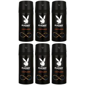 PlayBoy – Men Deodorant 150ml – Limitless – Pack of 6 PlayBoy – Men Deodorant 150ml – Limitless – Pack of 6