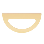 Half Moon Handle, Hollow, Brushed Gold, 64mm Half Moon Handle, Hollow, Brushed Gold, 64mm