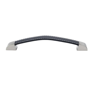 Leather Handle, Black/Satin Nickel, 160mm Leather Handle, Black/Satin Nickel, 160mm