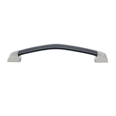 Leather Handle, Black/Satin Nickel, 160mm Leather Handle, Black/Satin Nickel, 160mm