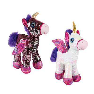 Plush Unicorn Glitzies with Wings (Pack of 2) Plush Unicorn Glitzies with Wings (Pack of 2)