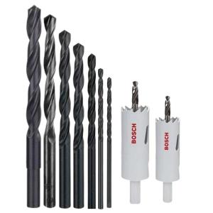 Bosch – Metal Drill Bits HSS-R and Metal Holesaw HSS-Bimetal Combo (9Piece) Bosch – Metal Drill Bits HSS-R and Metal Holesaw HSS-Bimetal Combo (9Piece)
