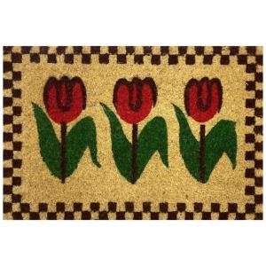 Multi-Flor – Coir Doormat (40cm x 60cm) – Tulips / Roses / Flowers Multi-Flor – Coir Doormat (40cm x 60cm) – Tulips / Roses / Flowers