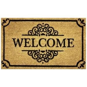 Multi-Flor – Coir Doormat (40cm x 60cm) – Welcome with Black Edging / Frame Multi-Flor – Coir Doormat (40cm x 60cm) – Welcome with Black Edging / Frame