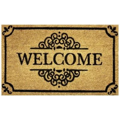 Multi-Flor – Coir Doormat (40cm x 60cm) – Welcome with Black Edging / Frame Multi-Flor – Coir Doormat (40cm x 60cm) – Welcome with Black Edging / Frame