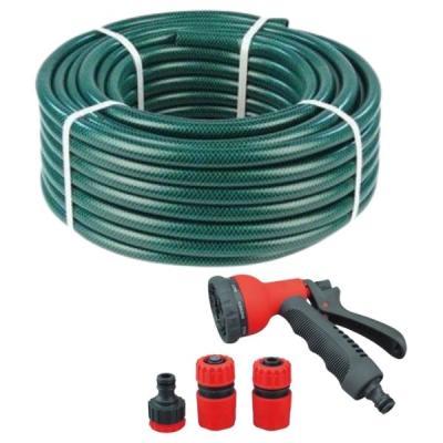 Hose Pipe (30m) with Adjustable Pattern Spray Gun and Hose Pipe Fittings Hose Pipe (30m) with Adjustable Pattern Spray Gun and Hose Pipe Fittings