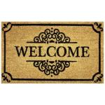 Multi-Flor – Coir Doormat (45cm x 75cm) – Welcome with Black Edging / Frame Multi-Flor – Coir Doormat (45cm x 75cm) – Welcome with Black Edging / Frame