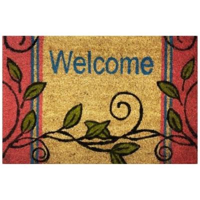 Multi-Flor – Coir Doormat (40cm x 60cm) – Welcome with Ranking Leaves Multi-Flor – Coir Doormat (40cm x 60cm) – Welcome with Ranking Leaves