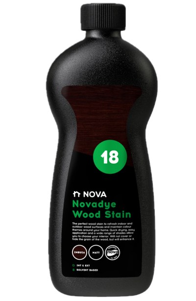 Nova 18 Novadye Imbuia Quick Drying Wood Stain 500ml Nova 18 Novadye Imbuia Quick Drying Wood Stain 500ml