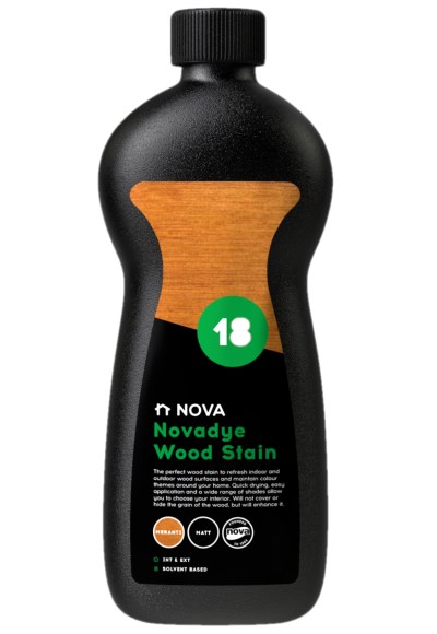 Nova 18 Novadye Meranti Quick Drying Wood Stain 500ml Nova 18 Novadye Meranti Quick Drying Wood Stain 500ml