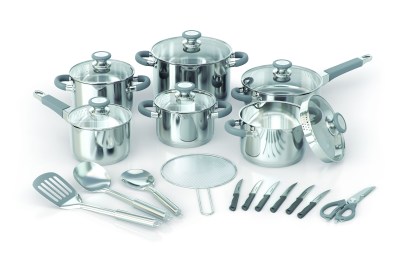 Bennett Read 23 Piece Supreme Stainless Steel Strainer Cookware Set Bennett Read 23 Piece Supreme Stainless Steel Strainer Cookware Set