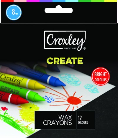 CROXLEY Create 8mm Wax Crayons – Box 12 CROXLEY Create 8mm Wax Crayons – Box 12