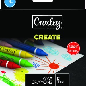 CROXLEY Create 8mm Wax Crayons – Box 12 CROXLEY Create 8mm Wax Crayons – Box 12