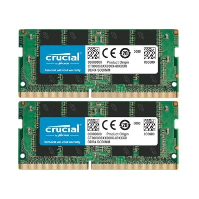 Crucial 8GB DDR4 3200 MHz SO-DIMM Single Ranked Notebook Memory – 2 Pack Crucial 8GB DDR4 3200 MHz SO-DIMM Single Ranked Notebook Memory – 2 Pack