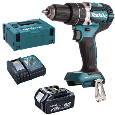 Makita – Cordless Driver Drill DHP484ZJ with 5.0Ah Battery, Charger & Case Makita – Cordless Driver Drill DHP484ZJ with 5.0Ah Battery, Charger & Case