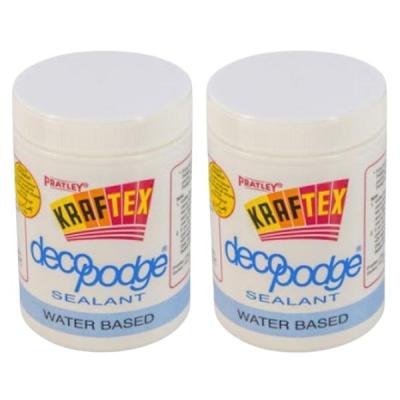Pratley – Kraftex Decopodge Waterbased Sealant – 250ml (Pack of 2) Pratley – Kraftex Decopodge Waterbased Sealant – 250ml (Pack of 2)
