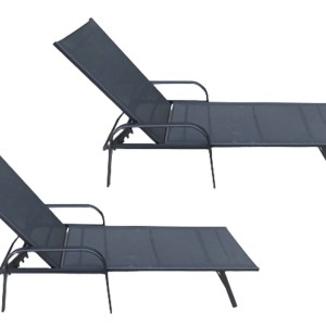 Seagull KD Textilene Pool Lounger 194cm 2 Pack Seagull KD Textilene Pool Lounger 194cm 2 Pack