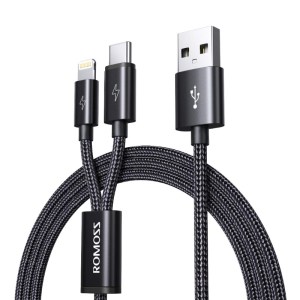 Romoss USB to Lightning and Type-C 1.5m Data and Charging Cable Romoss USB to Lightning and Type-C 1.5m Data and Charging Cable