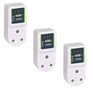 Gizzu – Universal – Voltage – Protector -Plug – Pack of 3 Gizzu – Universal – Voltage – Protector -Plug – Pack of 3