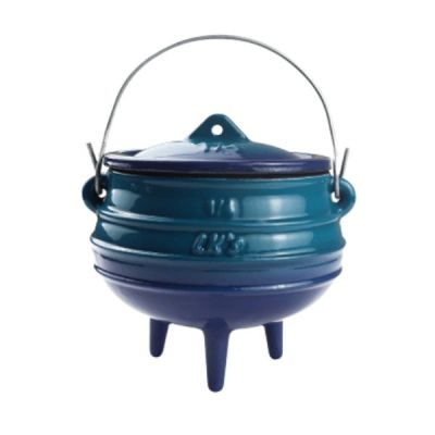 LK’s -1/4 Potjie Pot – Blue Enamel Coated – 3 leg LK’s -1/4 Potjie Pot – Blue Enamel Coated – 3 leg