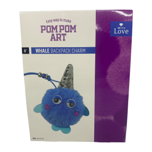 Pom Pom Art – Whale Backpack Charm DIY Pom Pom Art – Whale Backpack Charm DIY