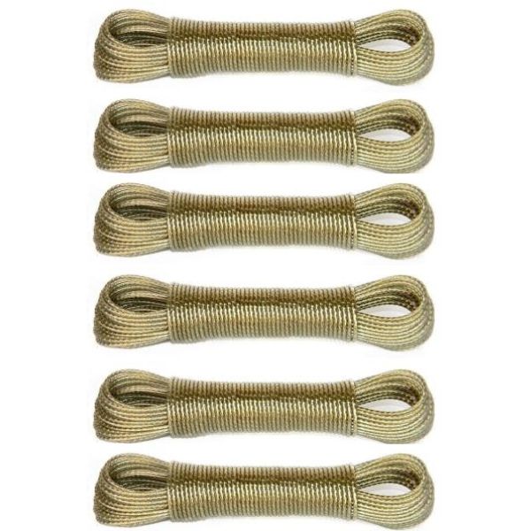 Washing line / Clothes Line – Steel Core PVC Shell Cord – 15m – Pack of 6 Washing line / Clothes Line – Steel Core PVC Shell Cord – 15m – Pack of 6
