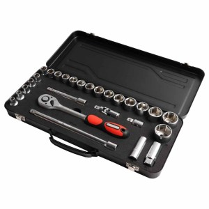 Tork Craft – ½” Socket and Ratchet Set – 27 Piece Tork Craft – ½” Socket and Ratchet Set – 27 Piece