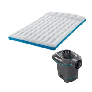 Intex – Camping Airmat & 220-240V Quick-Fill Ac Electric Pump Intex – Camping Airmat & 220-240V Quick-Fill Ac Electric Pump