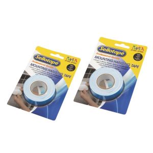 Sellotape – Double-Sided Mounting/Hanging Tape – 1m (Pack of 2) Sellotape – Double-Sided Mounting/Hanging Tape – 1m (Pack of 2)