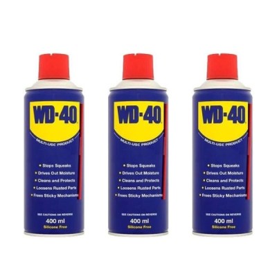 WD40 – Multi-Use Lubricant 400ml (Pack of 3) WD40 – Multi-Use Lubricant 400ml (Pack of 3)