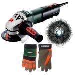 Metabo – Quick Angle Grinder (603621000) With Cup Brush and Gloves Metabo – Quick Angle Grinder (603621000) With Cup Brush and Gloves