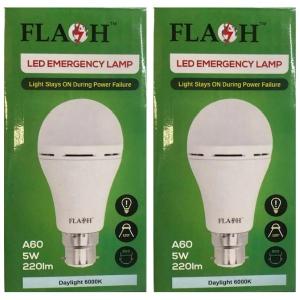 Flash – Emergency LED Lamp Rechargeable A60 (5W) Pack of 2 Flash – Emergency LED Lamp Rechargeable A60 (5W) Pack of 2