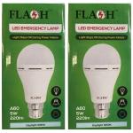 Flash – Emergency LED Lamp Rechargeable A60 (5W) Pack of 2 Flash – Emergency LED Lamp Rechargeable A60 (5W) Pack of 2