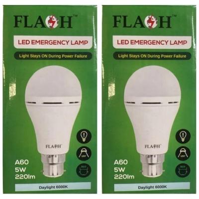 Flash – Emergency LED Lamp Rechargeable A60 (5W) Pack of 2 Flash – Emergency LED Lamp Rechargeable A60 (5W) Pack of 2