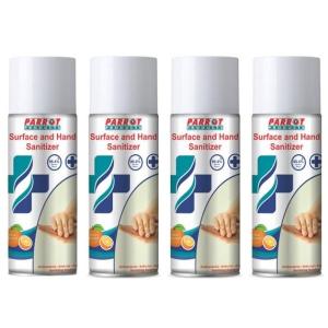 Parrot Products – Alcohol Aerosol Sanitizer Citrus (400ml)96.4% Pack of 4 Parrot Products – Alcohol Aerosol Sanitizer Citrus (400ml)96.4% Pack of 4