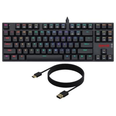 Redragon-Tenkeyless Gaming Keyboard With Sparkfox USB-A to Type-C- Cable Redragon-Tenkeyless Gaming Keyboard With Sparkfox USB-A to Type-C- Cable
