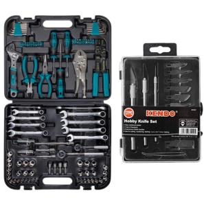 Kendo-Knifes and Blades Set(17Piece)and Mechanics Hand Tools Set 121 Piece Kendo-Knifes and Blades Set(17Piece)and Mechanics Hand Tools Set 121 Piece