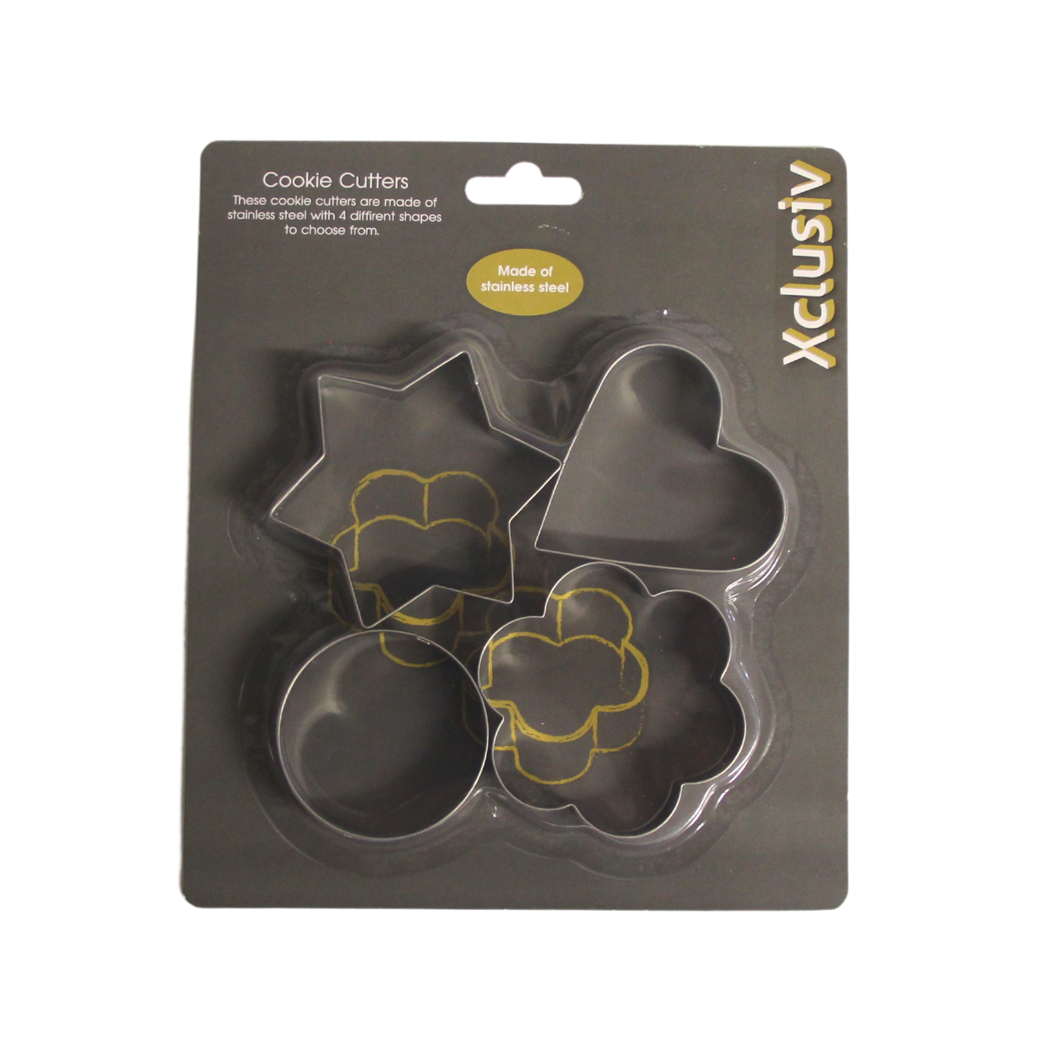 Xclusiv Cookie Cutters 4 Piece Set Xclusiv Cookie Cutters 4 Piece Set