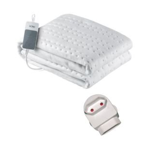 Solac – Electrical Heat Blanket (Single Bed) 60W – White & 2x5amp Adapter Solac – Electrical Heat Blanket (Single Bed) 60W – White & 2x5amp Adapter