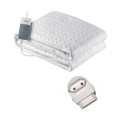 Solac – Electrical Heat Blanket (Single Bed) 60W – White & 2x5amp Adapter Solac – Electrical Heat Blanket (Single Bed) 60W – White & 2x5amp Adapter