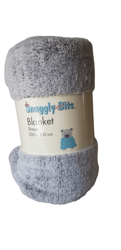 Snuggly Bits Grey Polyester Plain Winter Junior Blanket Snuggly Bits Grey Polyester Plain Winter Junior Blanket