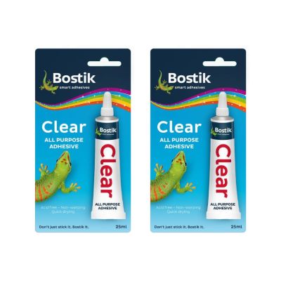 Bostik – Clear Adhesive – 25ml (Pack of 2) Bostik – Clear Adhesive – 25ml (Pack of 2)