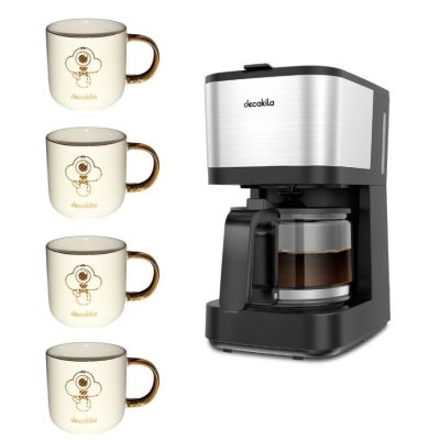 Decakila – Drip Coffee Maker 1.25L – 750W & Ceramic Mugs 330ml – Pack of 4 Decakila – Drip Coffee Maker 1.25L – 750W & Ceramic Mugs 330ml – Pack of 4