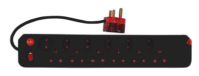 Electricmate 12 Way Single Switch High Level Surge Multiplug Black Electricmate 12 Way Single Switch High Level Surge Multiplug Black