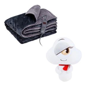 Solac – Electric Throw Over Blanket (Double) & Soft Plush Toy Mascot (Kila) Solac – Electric Throw Over Blanket (Double) & Soft Plush Toy Mascot (Kila)