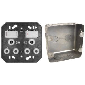 MTS – Elec Socket Double Loose and Wall Box 4×4 MTS – Elec Socket Double Loose and Wall Box 4×4