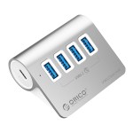 Orico Aluminium 4 Port USB 3.2 Hub – Silver Orico Aluminium 4 Port USB 3.2 Hub – Silver